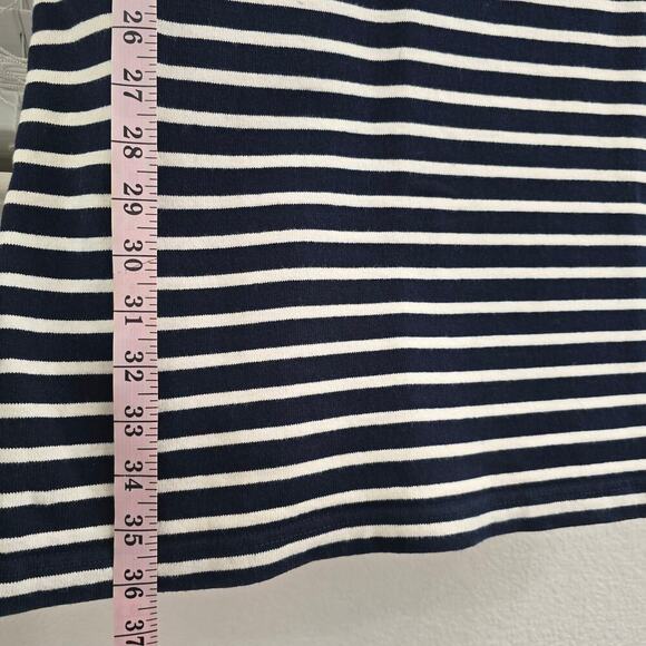 Macphee Japanese Nautical Striped Dress Navy White S Coastal Resort Minimalist - Picture 8 of 11